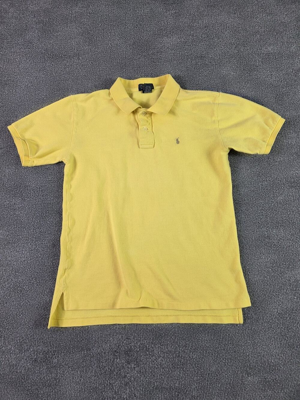 Polo Ralph Lauren Polo Shirt Youth Large 16-18 Pony Logo Yellow Uniform